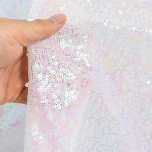 Tessuto Raso Glitterato Iridescente da 3mm all'Ingrosso, Multicolore, Elasticizzato, con Perline e Paillettes per Scarpe e Accessori per Bambini e Bambine - Product Image 2