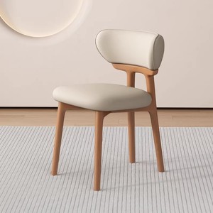 Solid Wood <strong>Dining</strong> Chair Home Nordic Cotton Linen Fabric Hotel Backrest Chair Modern Simple Restaurant <strong>Dining</strong> <strong>Table</strong> Chair <strong>Stool</strong> - Product Image 3