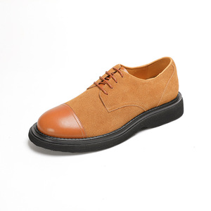 Chaussures Oxford rétro pour hommes en cuir véritable à lacets - Chaussures décontractées respirantes pour mariage avec doublure rembourrée douce - Product Image 3