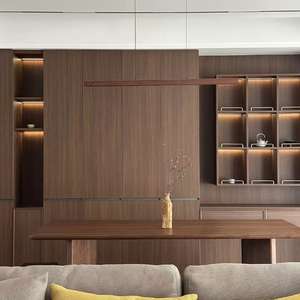 Armoire de cuisine design moderne avec finition mélamine prix de gros en bois avec accessoire de robinet - Product Image 2