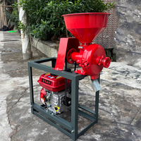 Moulin à farine de maïs humide/sec, broyeur de poudre fine pour blé et soja, machine de broyage de pulpe avec moteur à essence