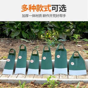 Traditional Hoe Carbon Steel 8 In Curved Blade Wooden Handle Green For Gardening Digging Land Clearing - Product Image 4