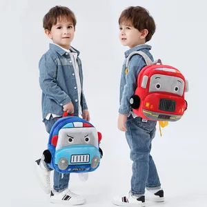 รถการ์ตูนขนาดใหญ่ราคาถูกเด็ก3-6ปีเด็ก3D ตุ๊กตาเป้เด็กวัยหัดเดินกระเป๋าสำหรับเด็ก
