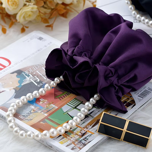 New Style Cute Pearl Satin Handbag <b>Small</b> Tote Cheongsam Evening Gown <b>Bucket</b> Bag With Polyester Magnetic Closure Tanjing - Product Image 3