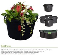 Fabrikant 5 10 Gallon Ademende Ecologische Kweekzakken met Handvatten, Heavy Duty Textiel Potten voor Planten, Aëratie