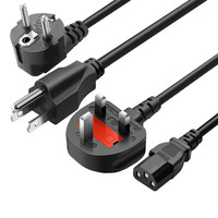 IDEALIN Câble d'alimentation électrique UK, rallonge électrique 240V 3 prises 13A, rallonge UK