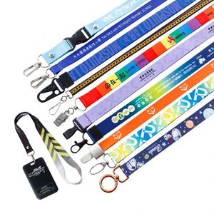 Lanières détachables Offre Spéciale de cou impression offset d'écran en soie de polyester de logo de sports américains - Product Image 2