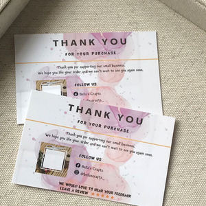 Tarjetas de Agradecimiento Promocionales con Diseño a Todo Color y Logotipo Personalizado de Bajo Pedido Mínimo, Tarjetas Postales, Tarjetas de Agradecimiento Empresariales - Product Image 3