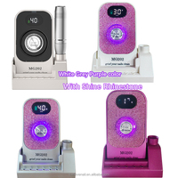 Fichier électronique électrique rechargeable sans fil professionnel 40000 tr/min rose noir avec perceuse à ongles en strass avec embouts et base