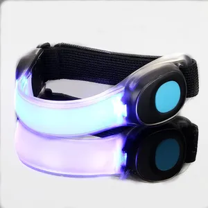 Refleks olahraga silikon, sarung tangan LED untuk lari, pelari Jogger, pengendara sepeda