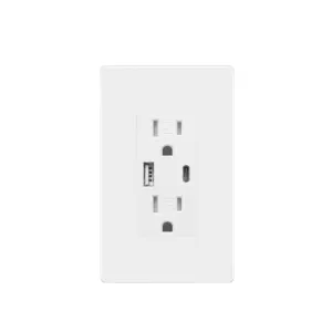 household electrical equipment supplies type C port USB power charger socket plug wall usb charger wall electric socket outlet