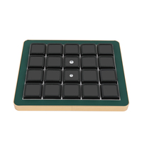 Coffret de présentation de luxe pour diamants, 20 emplacements, plateau à cadre doré, coussinets noirs brillants et argentés mats pour collectionneurs