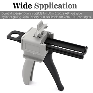 Pistola de pegamento manual de grado industrial AB de dos componentes con tubo mezclador de bayoneta de 100 ml y boquilla de pegamento 1:1 para bricolaje - Product Image 2