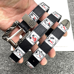 Nuevo Cinturón de Cuero Pintado a Mano con Diseño Vintage, Cinturón de Moda Retro Unisex Y2k para Hombre y Mujer - Product Image 1