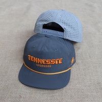 Casquette Snapback en Nylon à 5 Panneaux avec Logo Brodé Personnalisé, Imperméable, à Bord Plat, Perforations Laser, pour Hommes, Chapeau de Golf avec Cordon