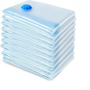 6 Pack Travel Transparent Foldable <b>Vacuum</b> Compression Storage <b>Bag</b> with Pump for Clothing and Bedding Organizer PA+PE Material - Product Image 1