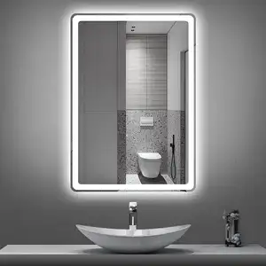 Contemporary electric lighted bathroom led mirror waterproof smart wall decorative bath mirror with lights