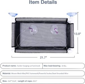 <span class=keywords><strong>Hamaca</strong></span> con ventosa fuerte <span class=keywords><strong>para</strong></span> gatos, cama de pared <span class=keywords><strong>para</strong></span> mascotas, ventana colgante, <span class=keywords><strong>nido</strong></span> de percha - Product Image 5