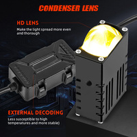 Nouvelles feux de brouillard à LED ultra-lumineux avec lentille de projection, faisceau haut et bas, double couleur, pour calandre de voiture