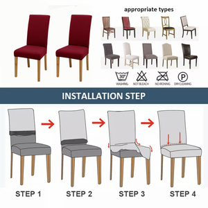 Usine de source Résistance de haute qualité pour plier les housses de coussin de chaise Housses de chaise de camping Spandex Nouveau style Housse de chaise solide Su - Product Image 4