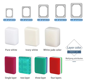 Tuiles de Mahjong Américaines en Acrylique 160 pièces, Design Personnalisé Imprimé <span class=keywords><strong>Tortue</strong></span>, Modernes, Portables et Luxueuses, pour Divertissement, Jeux de Société et Cadeaux - Product Image 2