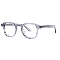 Monture de lunettes optiques carrées rétro en acétate, monture intégrale, unisexe, lunettes de mode, logo de marque personnalisé OEM