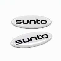 Autocollant numérique en résine époxy 3D personnalisé, ovale blanc, pour accessoires technologiques, marque électronique, faible MOQ