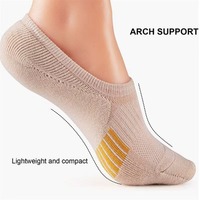 Chaussettes invisibles respirantes en maille côtelée antidérapantes avec talon en silicone pour femmes, lot multicolore