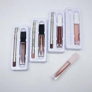 Grosir pensil Lipliner Logo kustom Glossy Lipgloss Label pribadi <span class=keywords><strong>Kit</strong></span> Lipgloss pigmen tinggi - Product Image 2