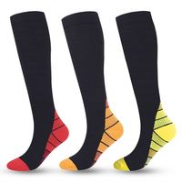 Chaussettes de compression sportives Cmax LYM 15-20 mmHg, hauteur genou, avec bord imprimé, respirantes, en tricot Spandex/Nylon, certifiées GRS OEKO-TEX, pour l'été