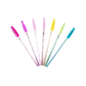 Bâtonnets de mascara jetables en bambou, tubes de mascara noir/rose, brosses personnalisées neutres en vrac, forme poire, 50 pièces/sac, écologiques et doux - Product Image 3