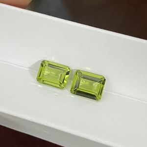 100% <span class=keywords><strong>Peridoto</strong></span> verde natural Un corte esmeralda de calidad 7X9mm Piedras preciosas de 2 quilates - Product Image 6