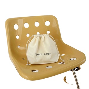 Sac cadeau promotionnel personnalisé en coton, couleur naturelle, pochette anti-poussière avec doubles cordons - Product Image 1