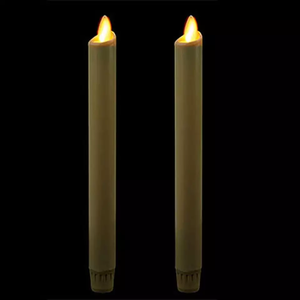 <span class=keywords><strong>Bougie</strong></span> LED sans flamme, haute, jaune, à motif personnalisé, scintillante, effet vacillant, en forme de bâton, pour dîner, en cire fine, avec télécommande - Product Image 6