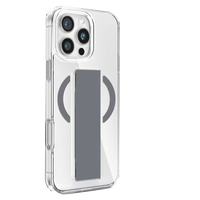Support magnétique transparent antichoc en TPU+PC de 3,2 mm d'épaisseur avec aimants de 3500 Gauss, design animal, protection intégrale à 360°