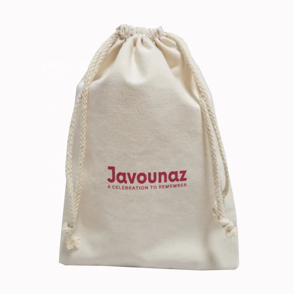 Eco-friendly personalizado fita recicláveis chá pano bolsas Drawstring têxteis embalagens sacos presente jóias Poeira Cotton Bag