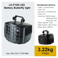 RGBW 4in1 DMX512 sans fil IR fête Laser éclairage LED batterie fête Uplight KTV lumière pour scène Disco DJ thème parc Derbys