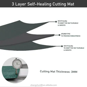 A2 Black Self Healing PVC Sewing Cutting Mat New Design A3 Size Self Healing Rotating Cutting Mat With Adhesive A4 Cutting Mat