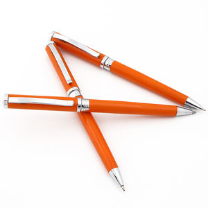 Bolígrafo Metálico Promocional Naranja con Logotipo Personalizado - Product Image 3