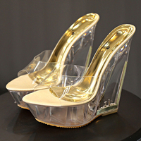 Sandales à bride à la cheville de créateur pour femmes Sandales d'été à talons hauts compensés légères augmentant la taille des femmes
