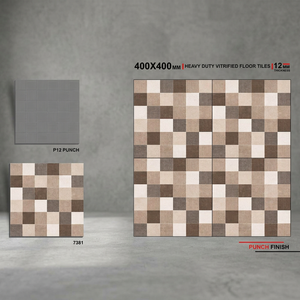 Carreaux de sol décoratifs en porcelaine émaillée numérique 40x40 cm (16x16 pouces) pour parking, design robuste pour garage extérieur - Product Image 3