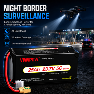 Batterie Lipo VIWIPOW pour drones de sécurité/UAV, haute densité énergétique, semi-solide, personnalisée, 25Ah 6S 23.7V 5C - Product Image 3