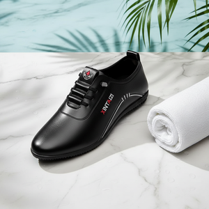Nouvelles chaussures légères pour hommes, style business et loisirs, à semelle souple et fine, type mocassins. - Product Image 1