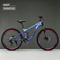 Vélo de montagne à suspension intégrale 24/26/27,5 pouces avec frein à disque, multicolores, personnalisable
