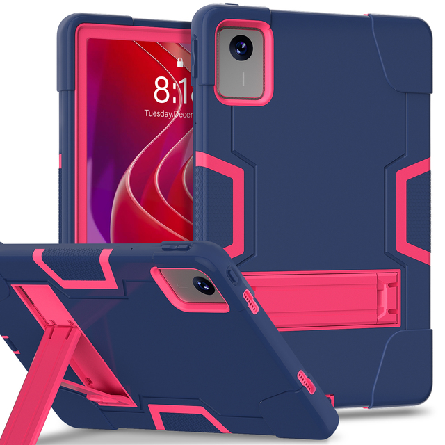 Anti-Scratch Shockproof Silicone PC Case for Lenovo Tab M11 11inch  Rubber Kickstand Rugged Tablet Cover