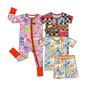 Orso di bambù bambino maniche corte <span class=keywords><strong>pigiama</strong></span> per la primavera vendita calda chiusura a cerniera modello auto - Product Image 4