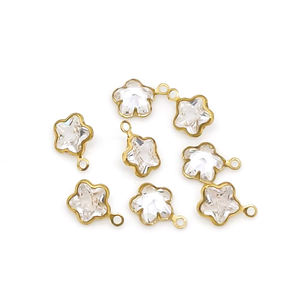 金飞定制女式饰品吊坠配件闪亮锆石套装铜材手工饰品发现组件 - Product Image 2