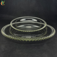 Ensembles de plats en verre transparent personnalisé de 13 pouces 10 pouces Gravure écologique pour le stockage des aliments pour le stockage des fruits, légumes, biscuits et noix
