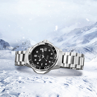 Montres mécaniques personnalisées, mouvement en acier inoxydable, luxe, sport, cadran analogique, 10 bars de résistance à l'eau, montre mécanique unisexe