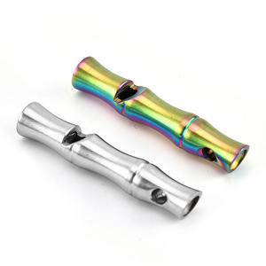 Silbato de Emergencia para Camping, Supervivencia al Aire Libre, Deportes, Equipo de Árbitro, Forma de Bambú, Metal, para Juegos de Pelota, Venta al Por Mayor del Fabricante - Product Image 2